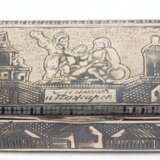 Dose, Moskau 1870, 84 Zol. Silber, allseitig architektonischer Niellodekor, 41 g, 1,7x5,4x3 cm - Foto 1