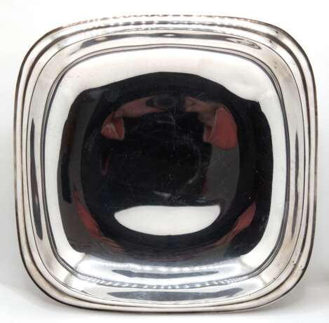 Große, quadratische Silberschale, 925er Silber, ca. 360 g, 23,4 x 23,4 x 3,3 cm - фото 1