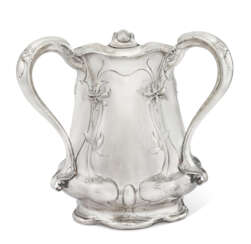 AN AMERICAN SILVER THREE-HANDLED LOVING CUP