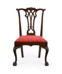 THE DESHLER FAMILY CHIPPENDALE CARVED MAHOGANY SIDE CHAIR