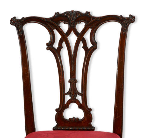 THE DESHLER FAMILY CHIPPENDALE CARVED MAHOGANY SIDE CHAIR - Foto 8