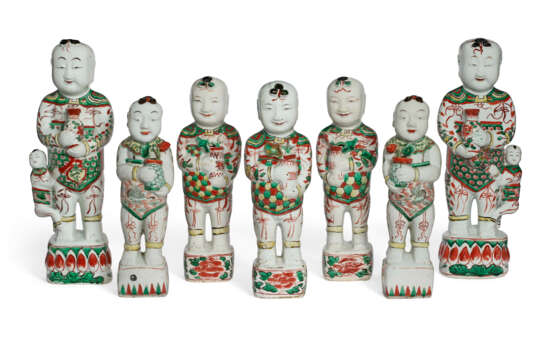 A GROUP OF SEVEN CHINESE EXPORT PORCELAIN BOYS - photo 1