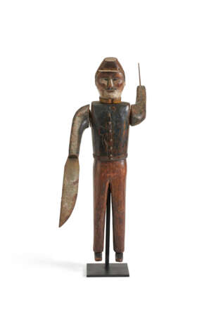 A CARVED AND PAINT-DECORATED UNION CIVIL WAR SOLDIER WHIRLIGIG - фото 3