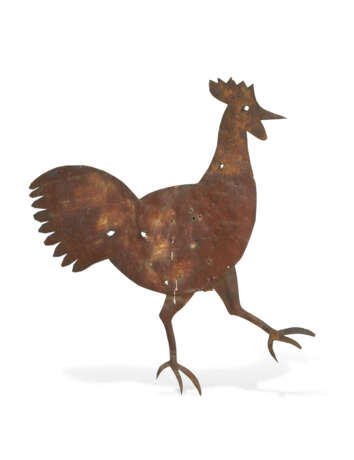 A CUT TIN ROOSTER WEATHERVANE - Foto 1