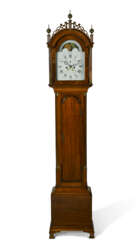 A FEDERAL BRASS-MOUNTED MAHOGANY TALL CASE CLOCK