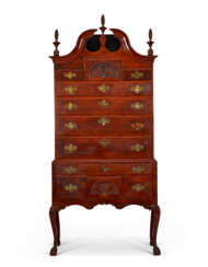 THE KITTREDGE FAMILY CHIPPENDALE WALNUT HIGH CHEST-OF-DRAWERS