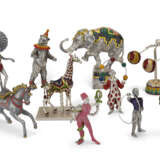 A GROUP OF AMERICAN SILVER AND ENAMEL CIRCUS FIGURES - Foto 1