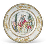 A CHINESE EXPORT PORCELAIN `DON QUIXOTE` PLATE - photo 1