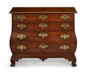 THE CROWNINSHIELD FAMILY CHIPPENDALE MAHOGANY BOMB&#201; CHEST-OF-DRAWERS