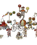 Эмаль. A GROUP OF AMERICAN SILVER AND ENAMEL CIRCUS FIGURES