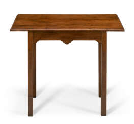 A CHIPPENDALE MAHOGANY STOP-FLUTED TEA TABLE