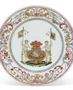 Тарелки. A CHINESE EXPORT PORCELAIN &#39;BELGIAN MARKET&#39; ARMORIAL PLATE