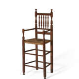 A TURNED MAPLE AND HICKORY CHILD`S HIGH CHAIR - photo 1