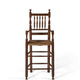 A TURNED MAPLE AND HICKORY CHILD`S HIGH CHAIR - photo 2