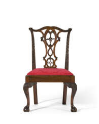 THE JOHN DICKINSON CHIPPENDALE CARVED MAHOGANY SIDE CHAIR