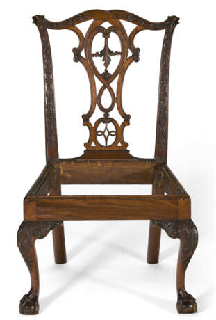 THE JOHN DICKINSON CHIPPENDALE CARVED MAHOGANY SIDE CHAIR - photo 6