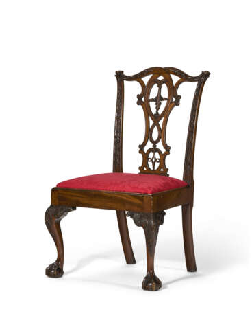 THE JOHN DICKINSON CHIPPENDALE CARVED MAHOGANY SIDE CHAIR - photo 11