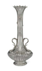AN AMERICAN SILVER TWO-HANDLED VASE