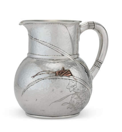 AN AMERICAN SILVER AND MIXED-METAL WATER PITCHER - photo 2