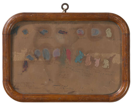 AN OIL AND INK ON PAPER REPLICA OF THE PALETTE OF GILBERT STUART - фото 1