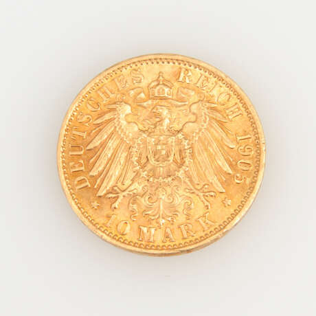 10 Mark, 1905, Preussen. "Wilhelm II. D - Foto 2
