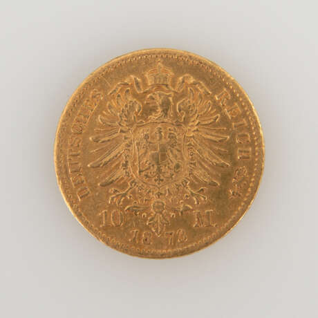 10 Mark, 1873, Sachsen, "Johann v. G.G. - Foto 2