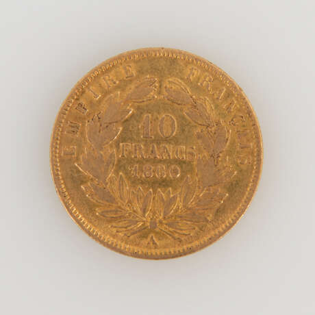 10 Francs, 1860, Frankreich. "Napoleon - photo 2