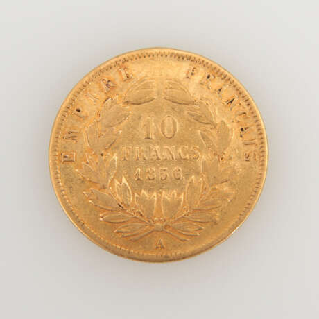 10 Francs, 1856, Frankreich. "Napoleon - Foto 2