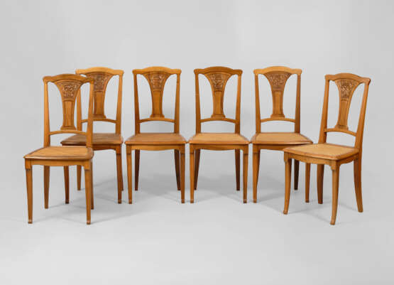 6 Jugendstil-Stühle. - фото 1