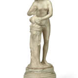A WHITE MARBLE FIGURE OF A LADY WITH A SWAN - Foto 2