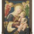 A POLYCHROMED STUCCO RELIEF OF THE VIRGIN AND CHILD WITH ANGELS - Auktionsarchiv