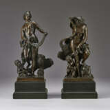 A PAIR OF BRONZE GROUPS OF LEDA AND THE SWAN AND DANAE AND ZEUS - Foto 1