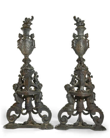 A PAIR OF BRONZE ANDIRONS IN THE MANNER OF NICCOL&#210; ROCCATAGLIATA - photo 3