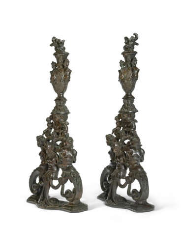 A PAIR OF BRONZE ANDIRONS IN THE MANNER OF NICCOL&#210; ROCCATAGLIATA - photo 4