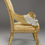 A PAIR OF LATE LOUIS XVI WHITE-PAINTED AND GILTWOOD FAUTEUILS - фото 9