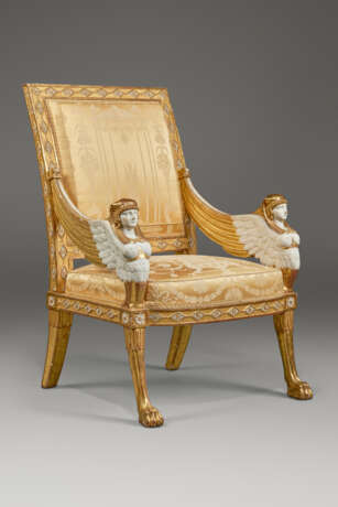 A PAIR OF LATE LOUIS XVI WHITE-PAINTED AND GILTWOOD FAUTEUILS - Foto 11