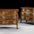 A PAIR OF SOUTH GERMAN WALNUT, FRUITWOOD, BRASS AND PEWTER-INLAID BOULLE MARQUETRY COMMODES - Аукционные цены