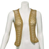 A GOLD CROCHETED VEST - фото 1