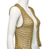 A GOLD CROCHETED VEST - фото 2