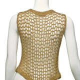A GOLD CROCHETED VEST - фото 3