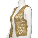 A GOLD CROCHETED VEST - фото 4