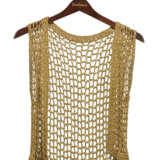 A GOLD CROCHETED VEST - фото 5