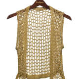 A GOLD CROCHETED VEST - photo 6