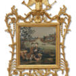 A CHINESE EXPORT REVERSE-PAINTED MIRROR IN A GEORGE III GILTWOOD FRAME - Auktionsarchiv