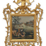 A CHINESE EXPORT REVERSE-PAINTED MIRROR IN A GEORGE III GILTWOOD FRAME - фото 1
