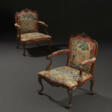 A PAIR OF GEORGE III CARVED FRUITWOOD ARMCHAIRS - Auction prices