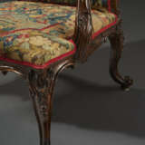A PAIR OF GEORGE III CARVED FRUITWOOD ARMCHAIRS - photo 8