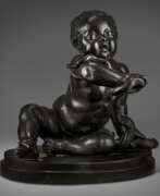 Néo-classicisme. A WEDGWOOD &amp; BENTLEY BLACK BASALT FIGURE OF THE INFANT HERCULES WITH THE SERPENT