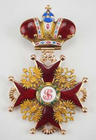 RusslanDurchmesser: Kaiserlicher und Königlicher Orden vom heiligen Stanislaus, 2. Modell, 2. Typ (ca. 1841-1917), 2. Klasse mit Krone. - фото 1