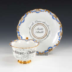 Biedermeier-Tasse, MEISSEN.